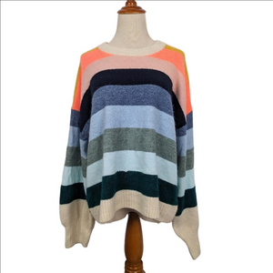 Gap Striped Sweater Large Rainbow